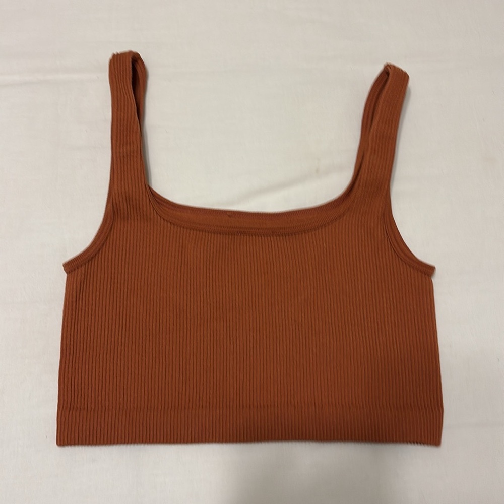 Cotton On Rust Ribbed Tank Top - Picture 2 of 2